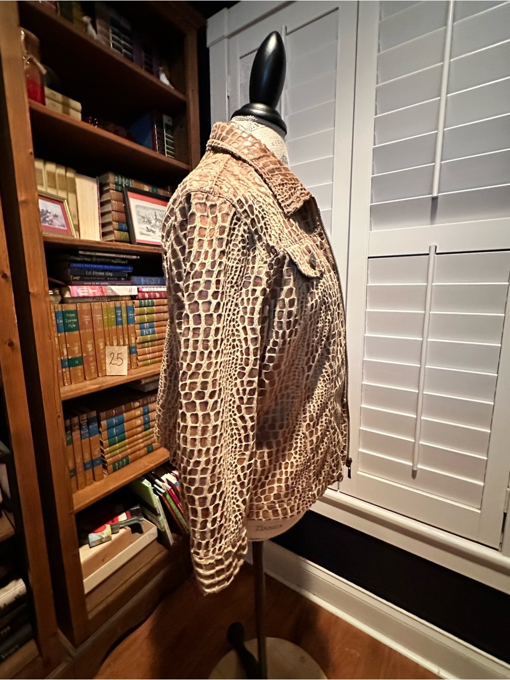 Ruby Rd. Crocodile-Print Zip Front Utility Jacket — Brown Tones - Picture 5 of 12